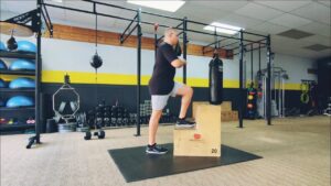 How to do Single Leg Step-ups - resetting between step-ups. 1 of over 100 exercises in our FREE Exercise Library by USMC Veteran & Personal Trainer Marine Miguel.